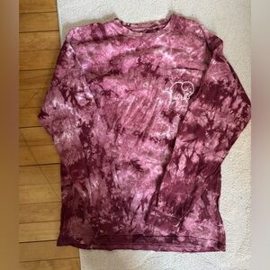 Ivory Ella Burgundy Tie-Dye Skirt